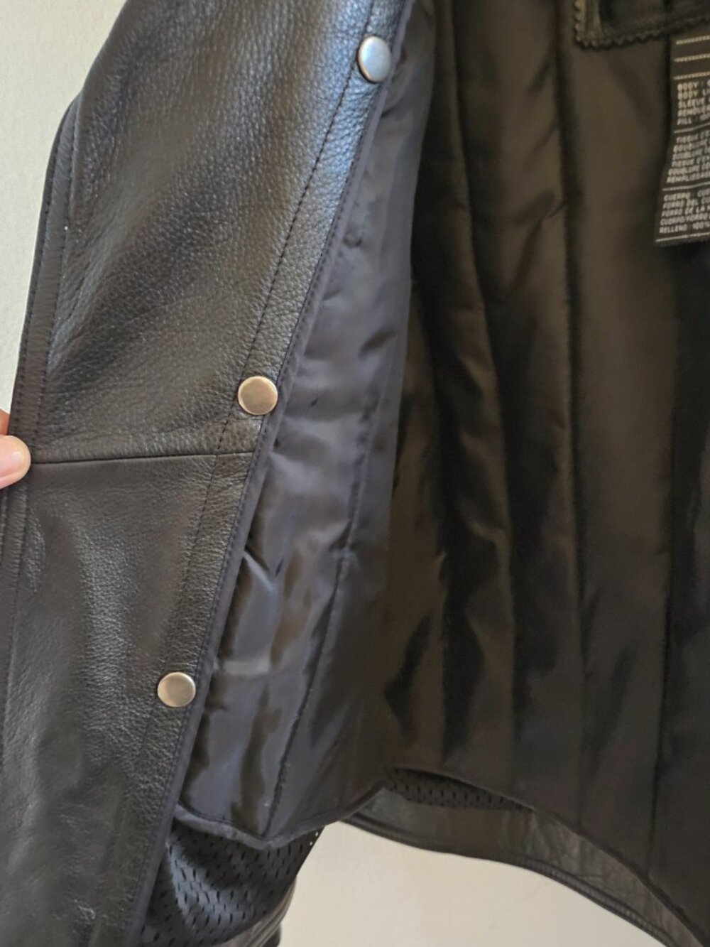 Vintage Harley Davidson Leather Jacket Vented Nevada Removable Liner M {#916-1} - Picture 10 of 16